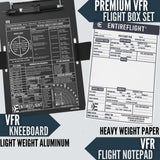 Aluminum VFR Kneeboard & Pre-Structured Flight Notepad.