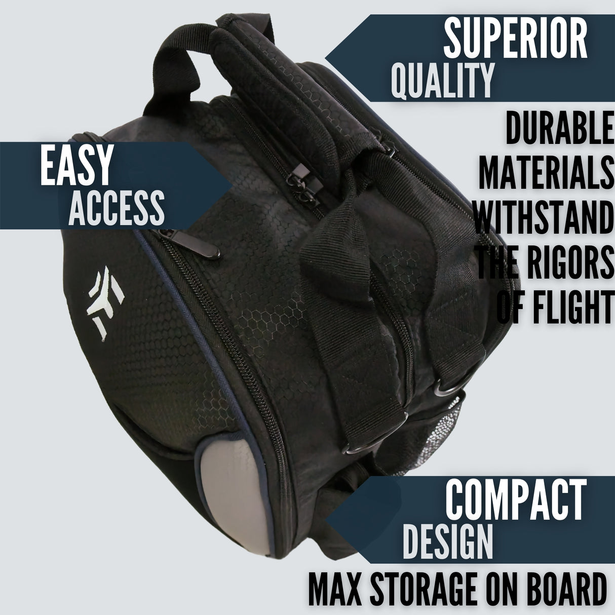 Easy access to essential flight gear for improved safety in flight. 