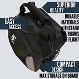 Easy access to essential flight gear for improved safety in flight. 