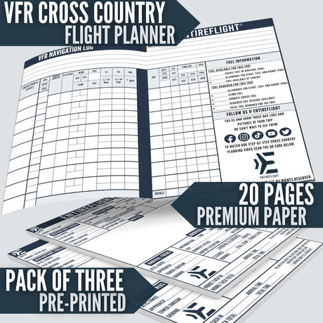 VFR Cross Country Planning FlightPad, VFR Flight, Manual Flight, Student Pilot