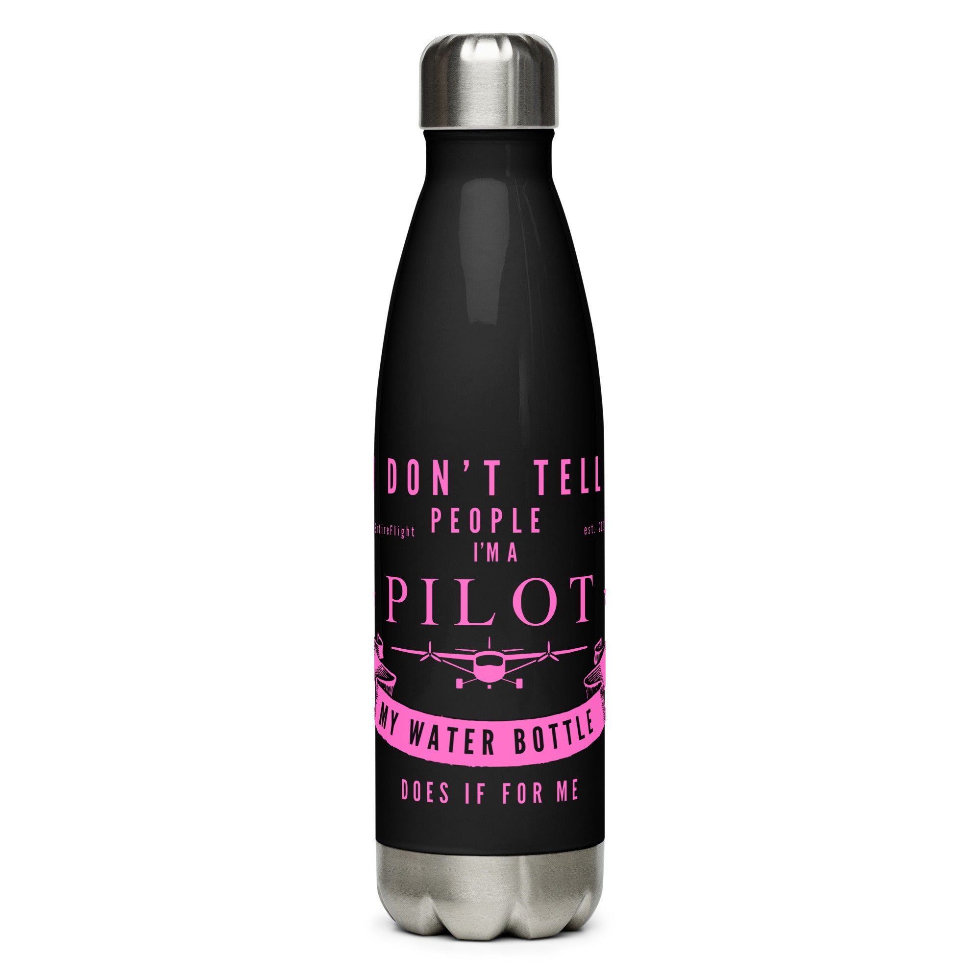 pilot airplane flying Water Bottle